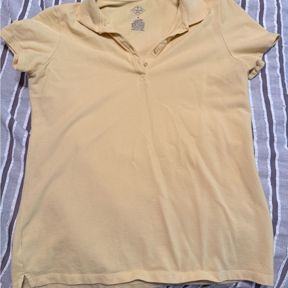 St. John's Bay Light Yellow Short Sleeve Polo